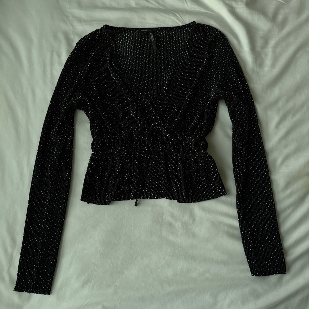 Dynamite Black Polka Dot Top